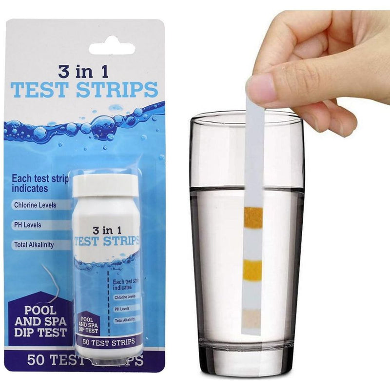 3 In 1 Pool And Spa Dip Test Strips 50 Pack AS-25822