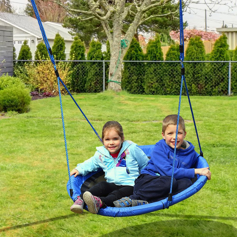 Round Swing Kids Game Spin Rope Playground Steel 100cm Playroom