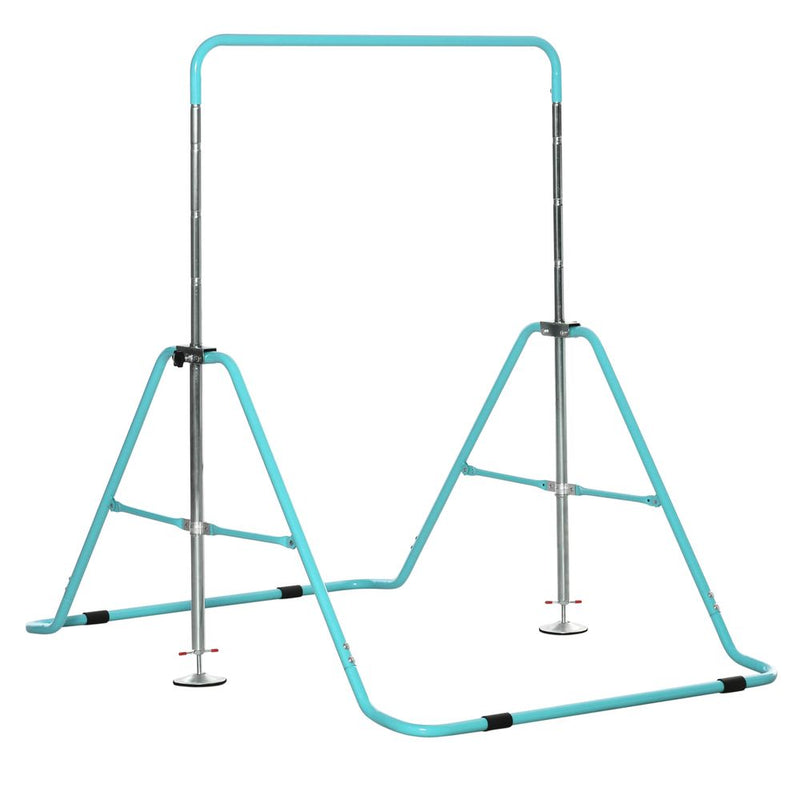 Kids Gymnastics Bar w/ Adjustable Height, Foldable Training Bar - Green