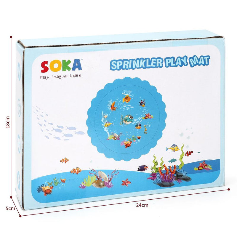 SOKA 168cm Round Inflatable Sprinkler Splash Pad Play Mat