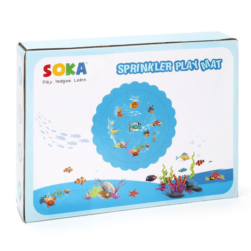 SOKA 168cm Round Inflatable Sprinkler Splash Pad Play Mat