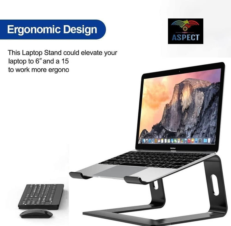 Aspect Metal Desktop Laptop Stand Compatible with All MacBook and Laptops