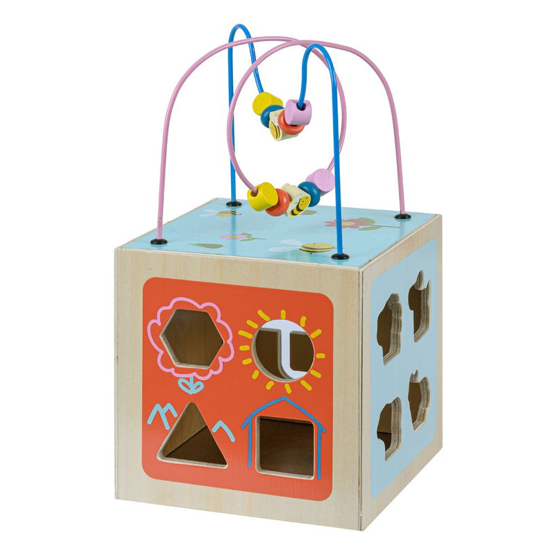 Preschool 5 in 1 Wooden Activity Cube, Educational Toy