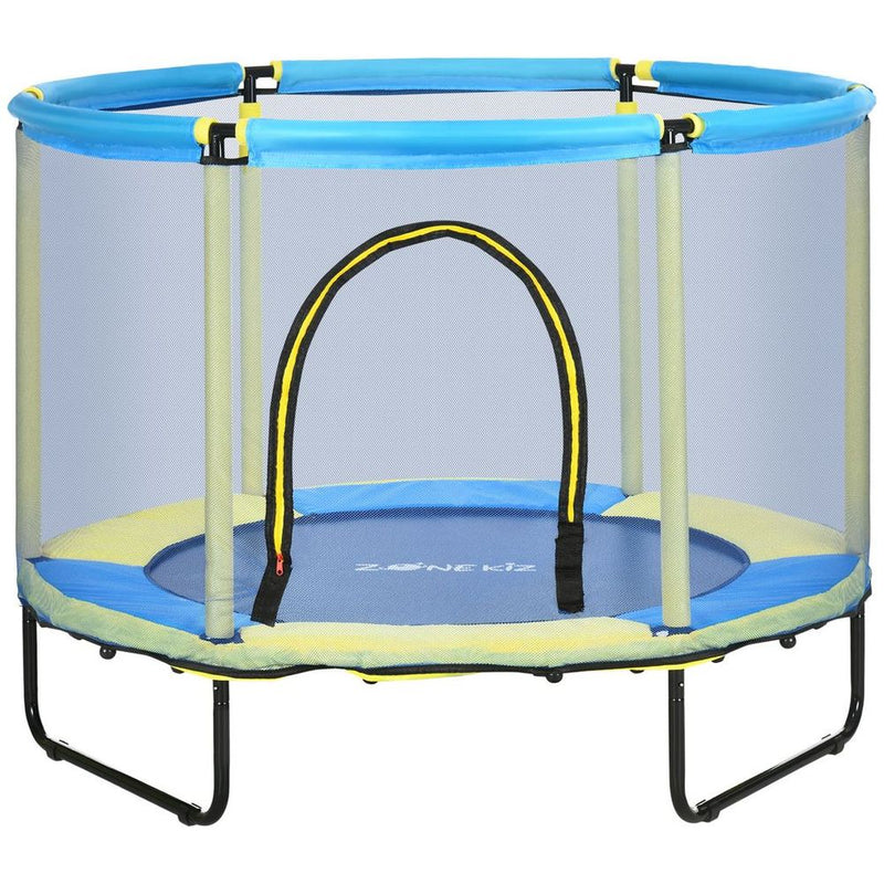 4.6 FT Trampoline with Enclosure Net Bungee Gym, Blue