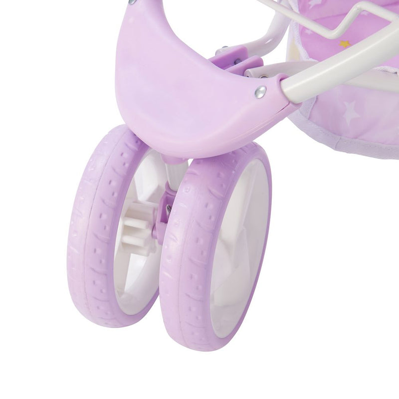 Olivia's Little World 2 in 1 Baby Doll Stroller Pram Foldable Purple OL-00010