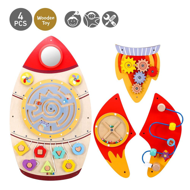 Soka Wooden Toy Deco for Children -Rocket