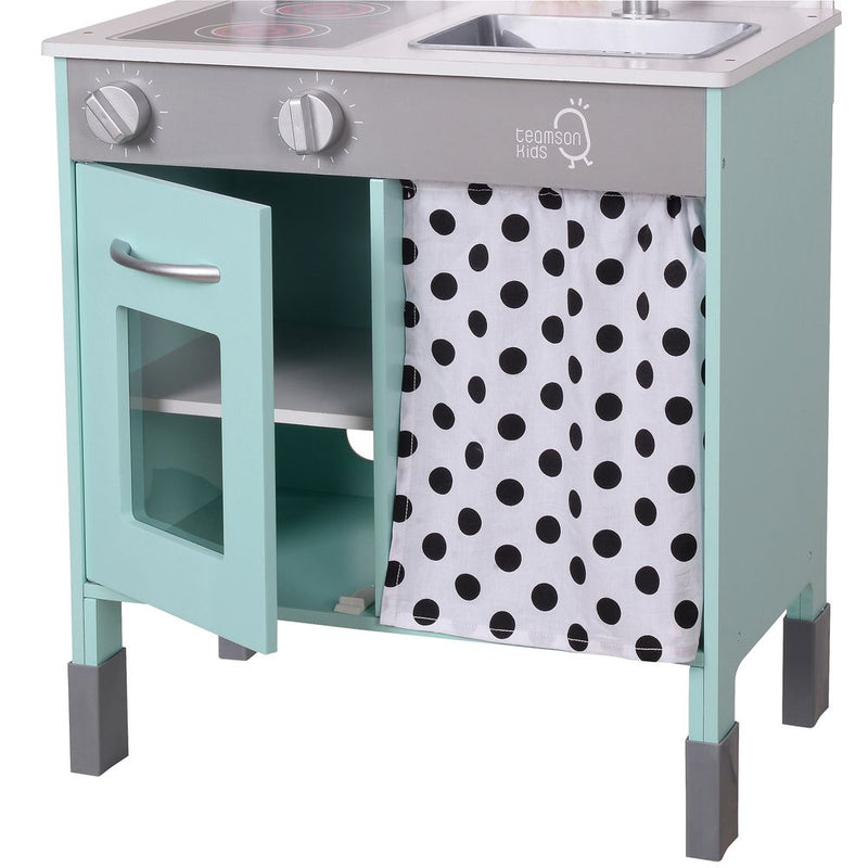 Little Chef Philly Modern Interactive Wooden Play Kitchen, Blue