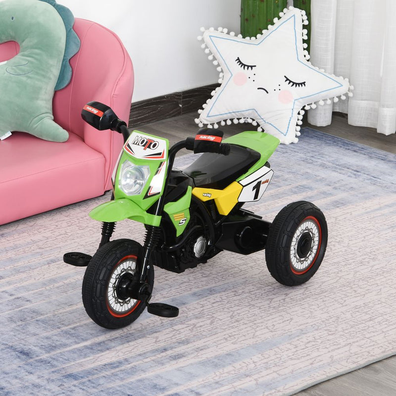 Toddler Pedal Tricycle Ride-On Learning Music Lights 18-36 Mnt Green