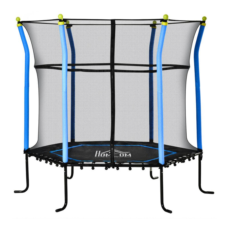 5.2FT Kids Trampoline With Enclosure Indoor Outdoor for 3-10 Years Blue