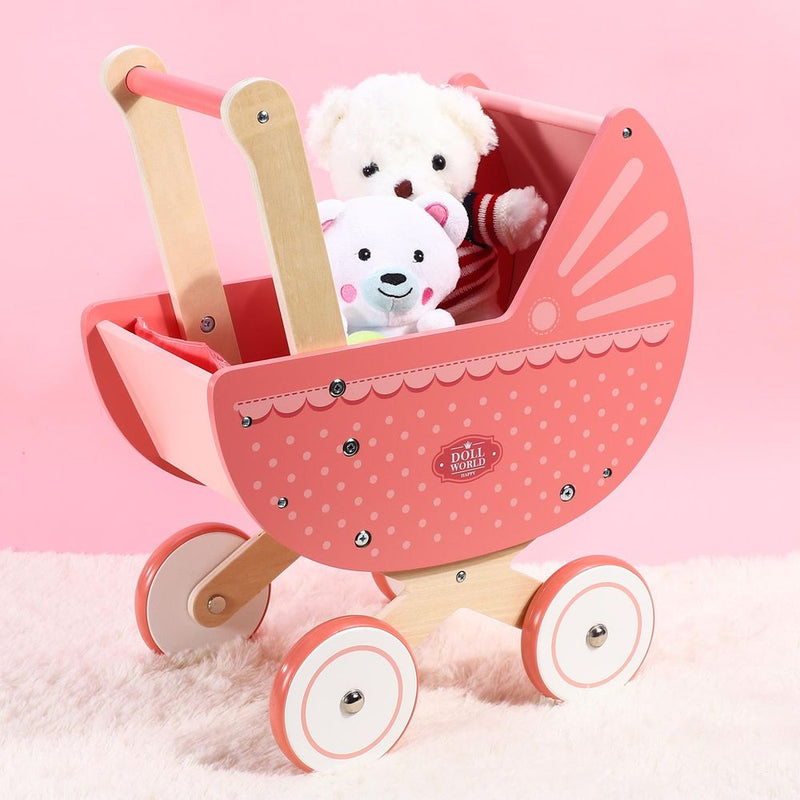 Kids Doll World-Pram Pushchair For Dolls