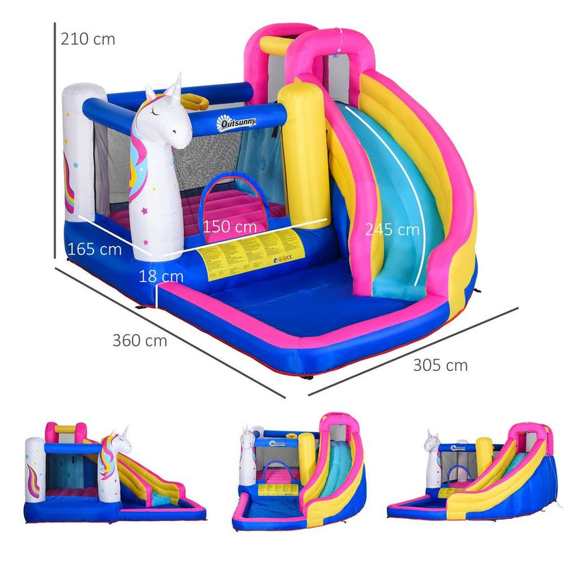 5 in 1 Bouncy Castle for Children with Blower for 3-8 Years