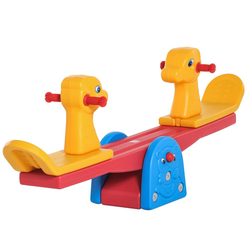 Kids Seesaw Safe Teeter Totter 2 Seats with Easy-Grip Handles