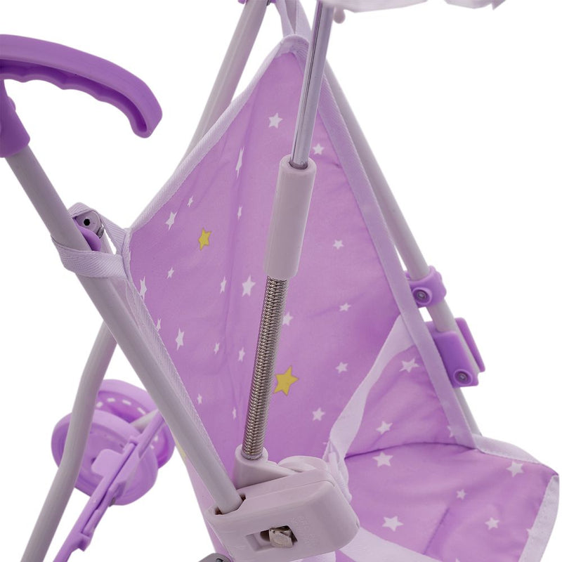 Olivia's Little World Baby Doll Stroller Pushchair & Parasol Purple