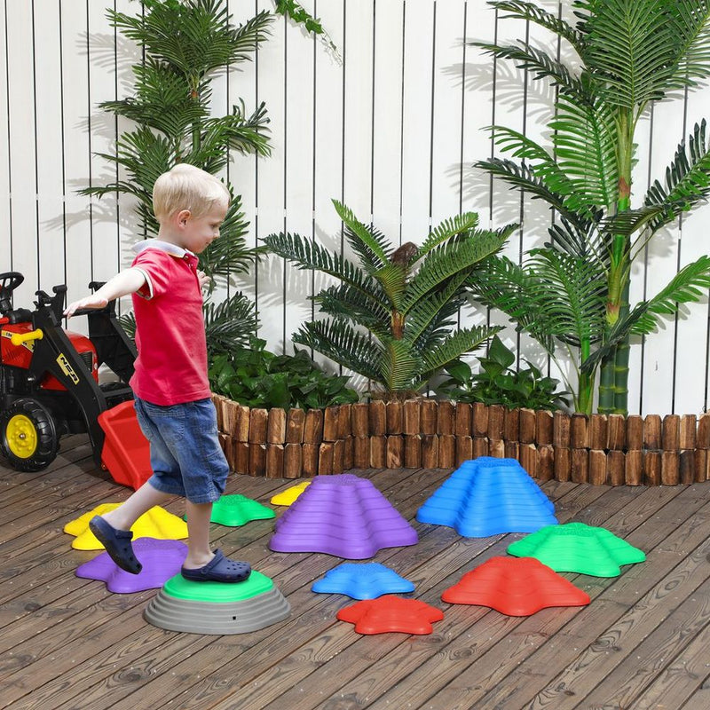 Kids Stepping Stones, 11 Pieces Balance River Stones for Obstacle Course