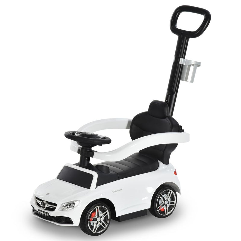 Mercedes-Benz Licensed Ride-On Pushcar w/ Storage Handle Horn White