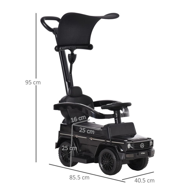 Benz G350 Ride-on Sliding Car Floor Slider Stroller Kids Vehicle, Black