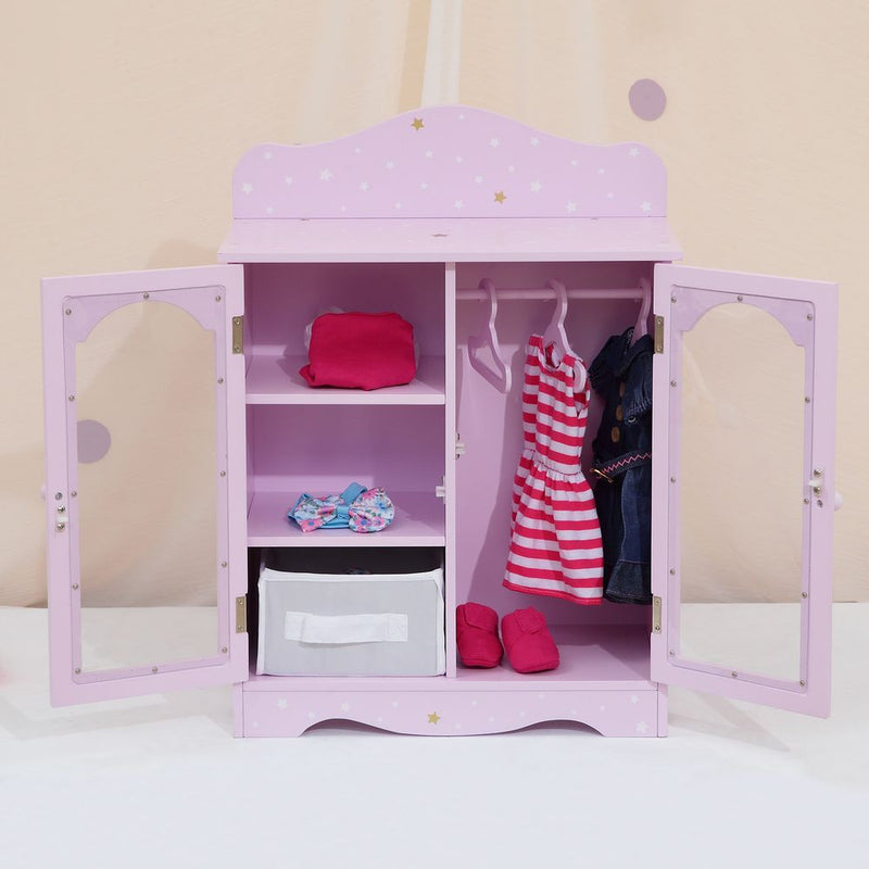 Olivia's Little World 18 Inch Doll Closet Doll Furniture With Hangers