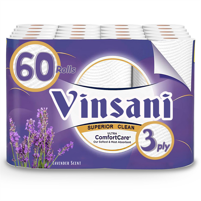 Vinsani Lavender 60 Toilet Rolls