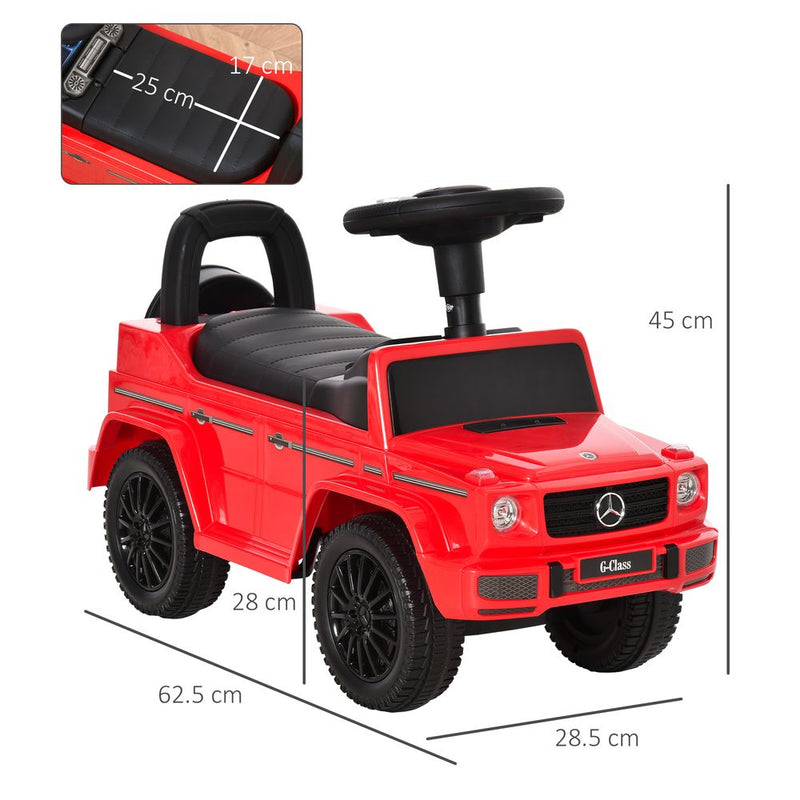 Benz G350 Kids Ride on Sliding Car w/ Under Seat Storage No Power Red