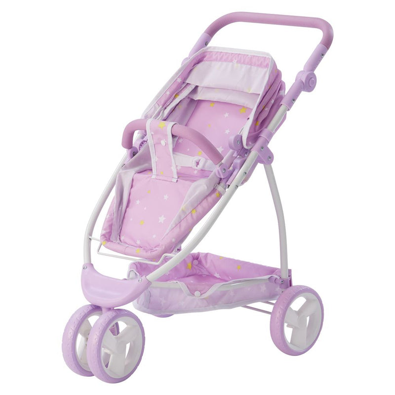 Olivia's Little World 2 in 1 Baby Doll Stroller Pram Foldable Purple OL-00010