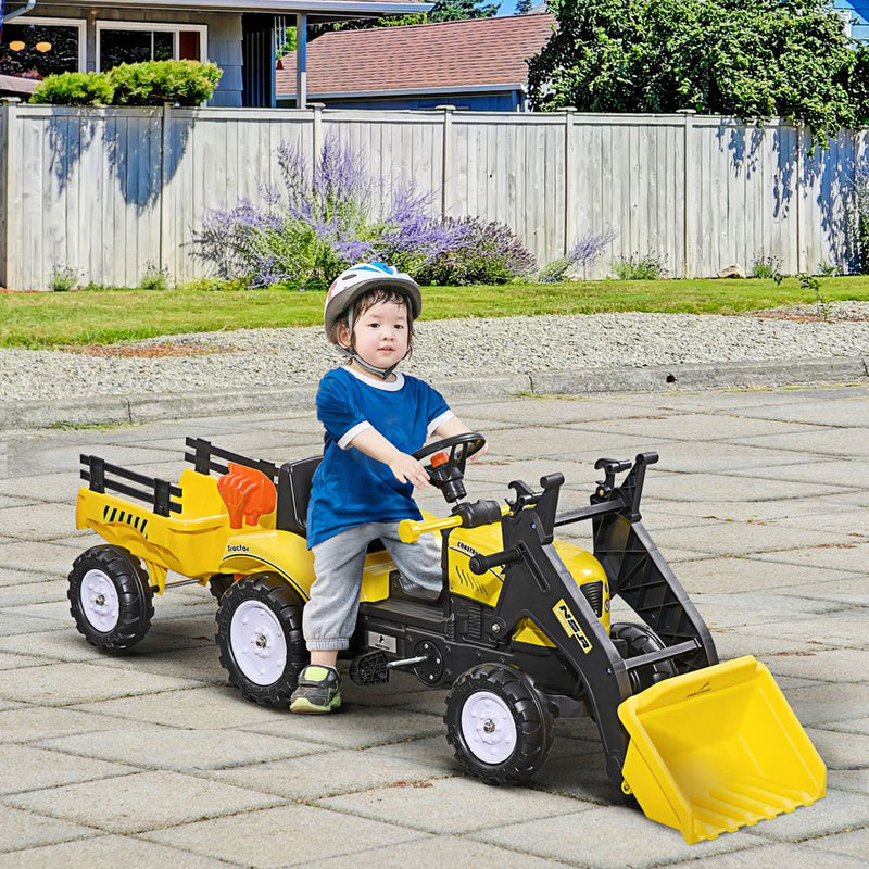 Pedal Go Kart Ride on Excavator Wheels Tyres -Yellow