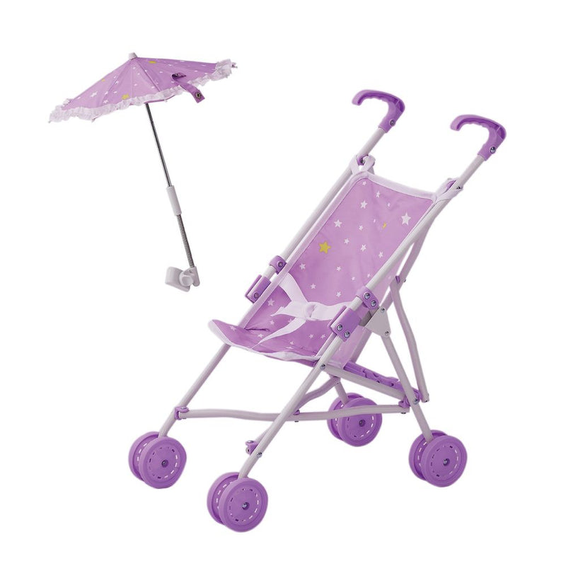 Olivia's Little World Baby Doll Stroller Pushchair & Parasol Purple