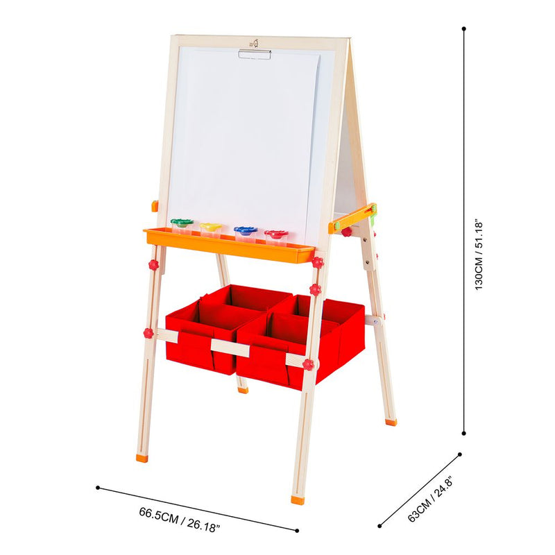 Kids Easel Chalkboard Blackboard Whiteboard Adjust Height