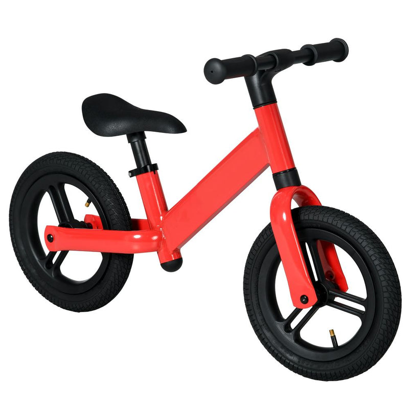 AIYAPLAY 12" Kids Balance Bike No Pedal with Adjustable Seat for 2-5 Years - Red