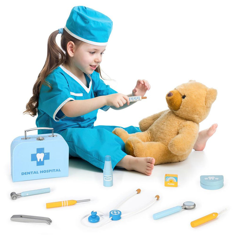 SOKA Wooden Dental Hospital Pretend Play Dentist Doctor Toy  3+