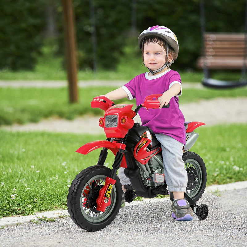 6V Kids Electric Motorbike Motorcycle Ride On for 3-6 Years Red HOMCOM