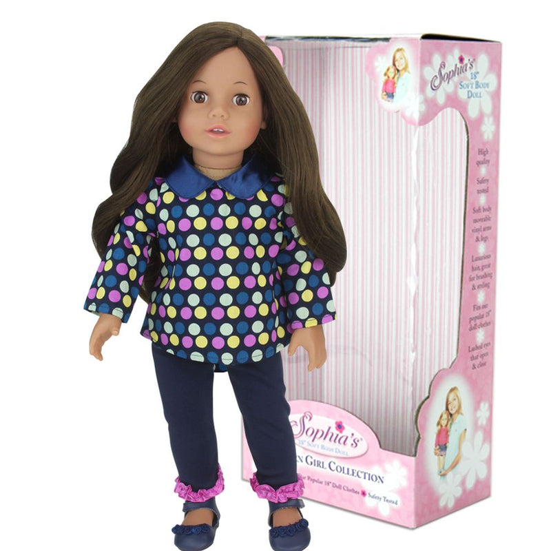 18 Inch Doll "Catherine"  Polka Dot Outfit & Shoes