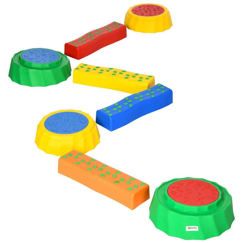 Kids Eight-Piece Kids Stepping Stones Non-Slip Surface & Bottom