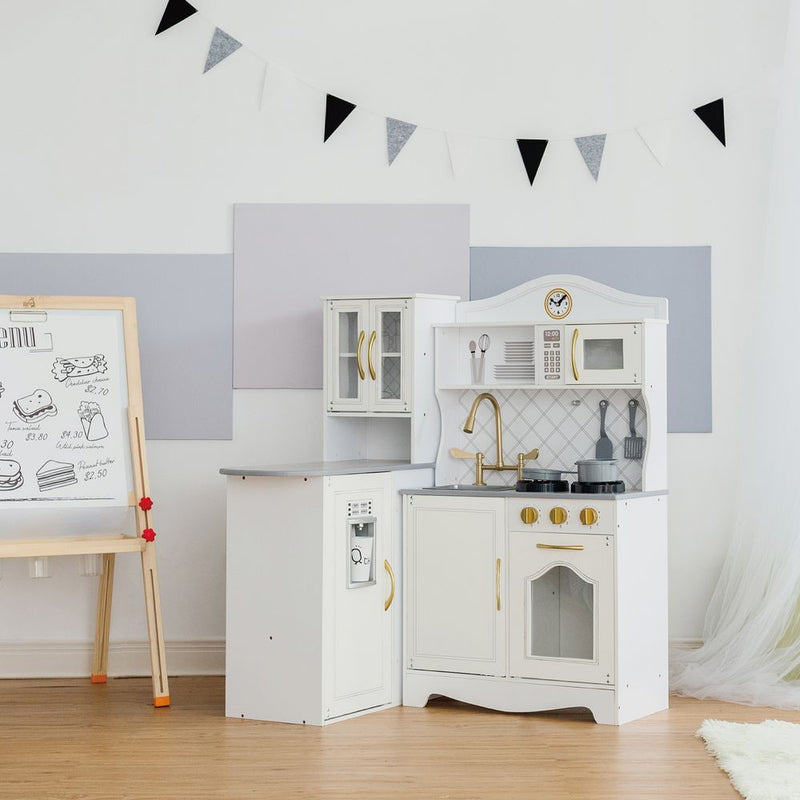 Little Chef Marseille Retro Play Kitchen White Playset