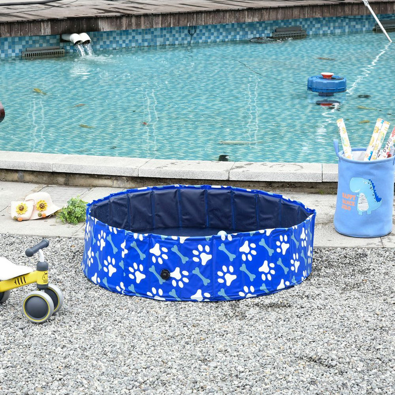 Dog Swimming Pool Foldable Pet Bathing Shower Tub Padding Pool -120cm L