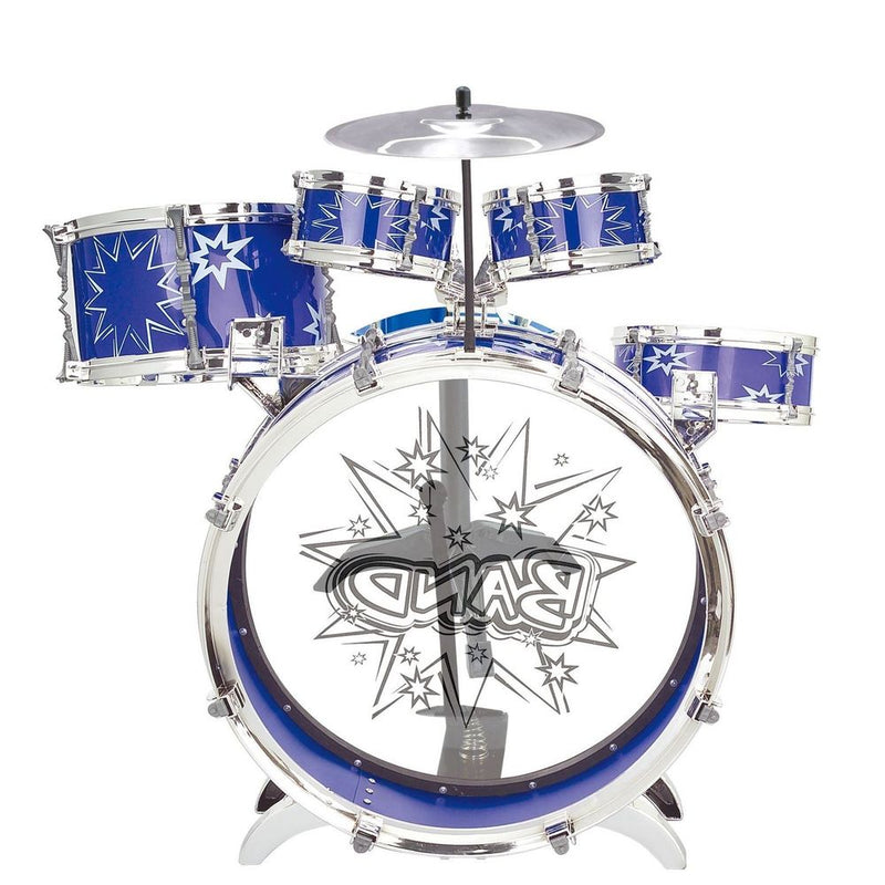 Kids Big Band Rockstar Drums & Cymbal Kit With Stool