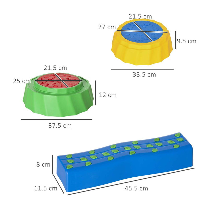 Kids Eight-Piece Kids Stepping Stones Non-Slip Surface & Bottom