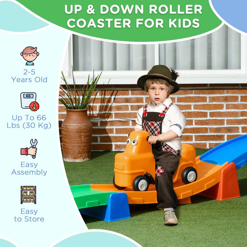 3(m) Up and Down Rollercoaster for Kids w/ Non-Slip Steps for 2-5Years