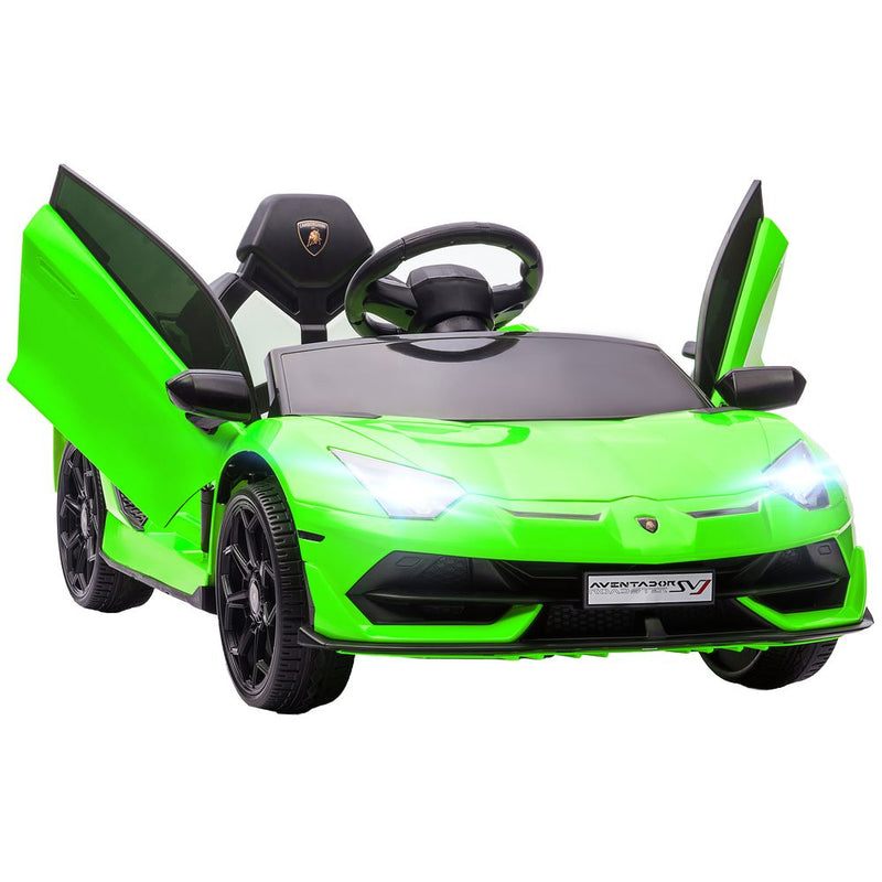 Kids Lamborghini Aventador Licensed 12V Electric Ride On Car - Green