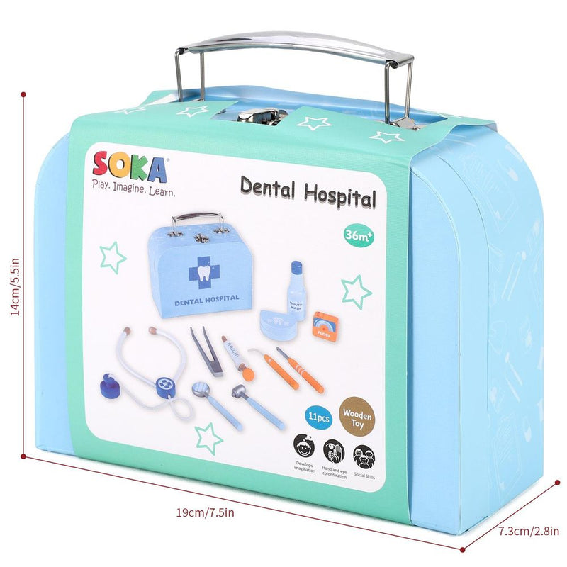 SOKA Wooden Dental Hospital Pretend Play Dentist Doctor Toy  3+