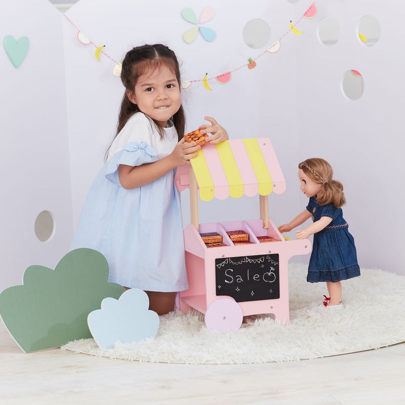 Olivia's Little World Baby Doll Wooden Pastry Cart | Dolls Accessories