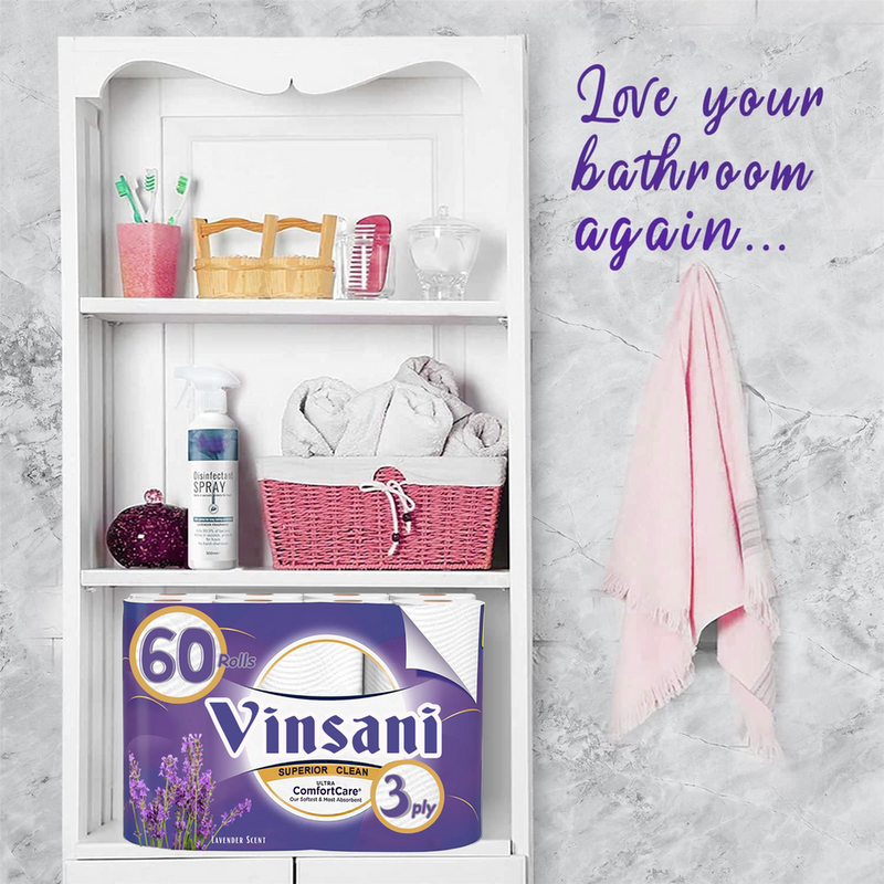 Vinsani Lavender 60 Toilet Rolls