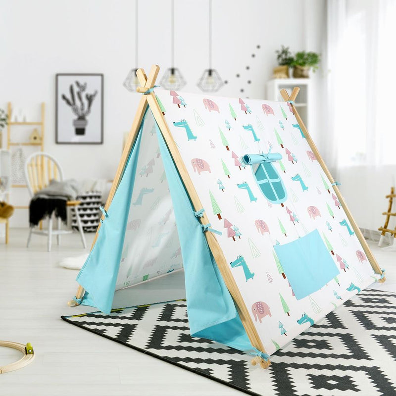 Camping Teepee Tent Foldable Play Tent Tipi Canvas for Kids