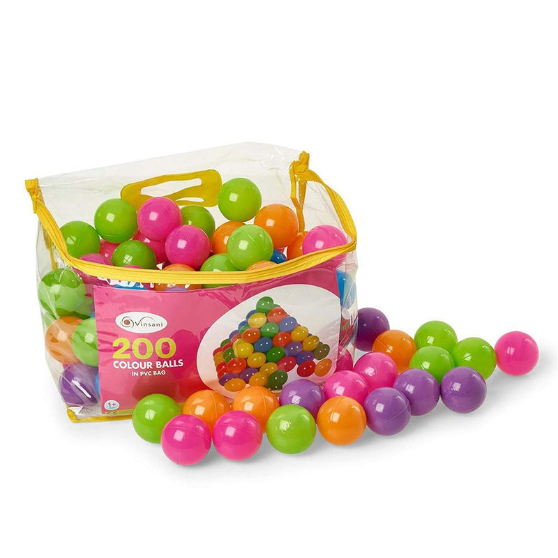 200 Soft Plastic Play Pit Balls Non Toxic & BPA Free Clear