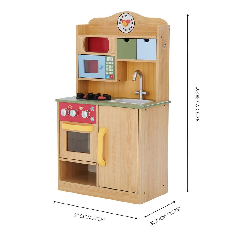 Wooden Kitchen Toy Kitchen With 5 Role Play Accessories