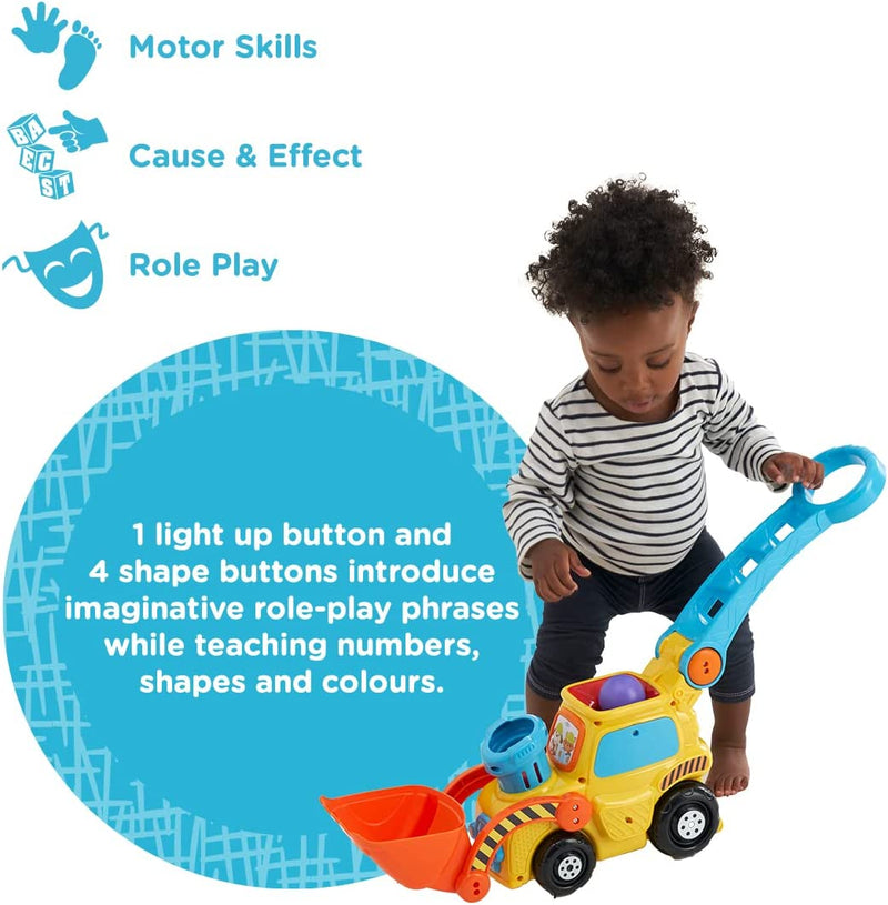 Vtech POP and Drop Digger Educational Push along Digger for Toddler