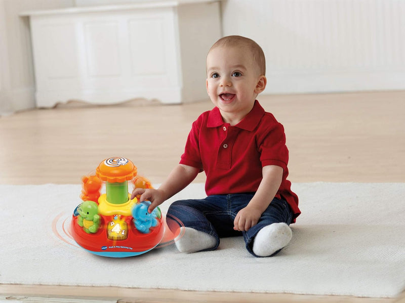 Vtech Push & Play Spinning Top Music, Lights, Animals, Shapes and Colours 