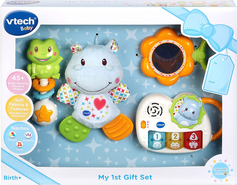 Vtech My First Gift Set New Baby Gifts Including Hippo Animal Plush, Baby Teether