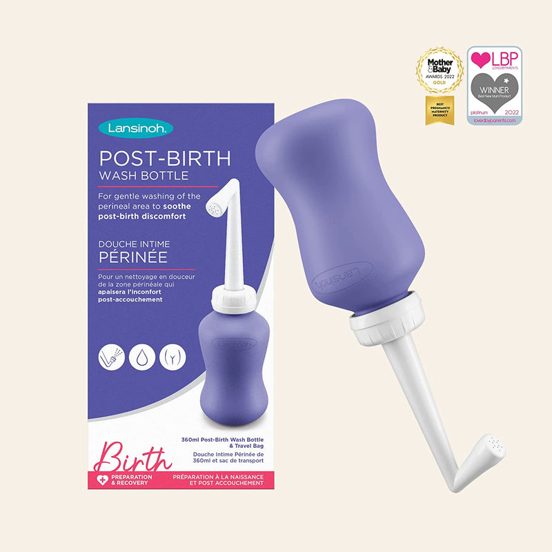 Post-Birth Perineal Wash Bottle - 360Ml Angled Spout Upside down Squeeze Bottle 