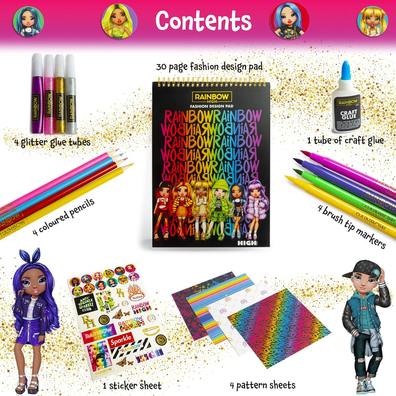 Rainbow High Fashion Fashion Design Sketchbook Set - Fashion Designer Kit 