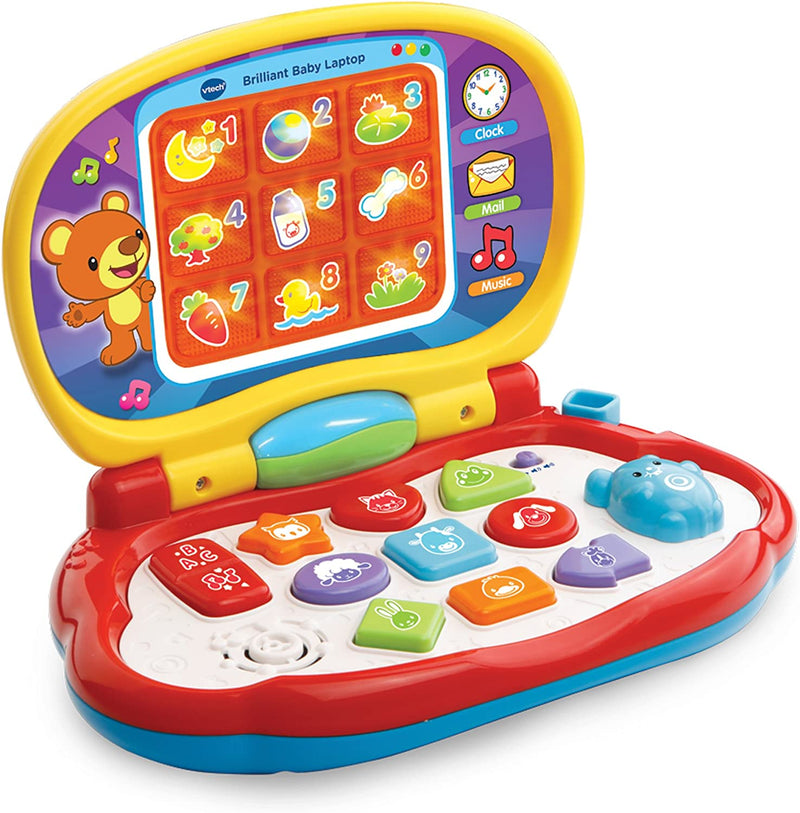 Vtech Baby Colourful Laptop with LCD Screen, Sound Effects, Phrases and Songs